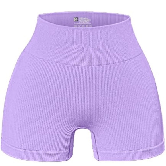 OQQ Women’s Purple Yoga Shorts - Picture 1 of 6